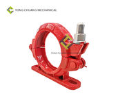 Steel Concrete Pump Pipeline Type 125A Two Hole Pipe Clamp With Seat 001693301A00041