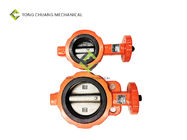 Clamp Pneumatic Butterfly Valve Air Operated GDT7-65 Soft Sealing Type
