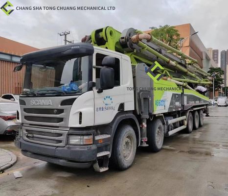 2018 SCANIA Chassis Zoomlion Second Hand Concrete Pump Truck 63m