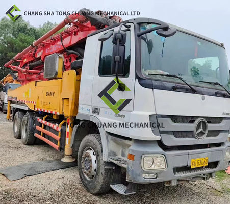 In 2011 Sany Mercedes Benz Chassis 43 Meter Concrete Pump Truck 5 Cylinders 5 Masts