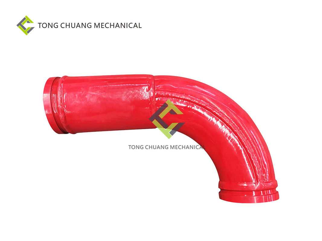 Lengthened Concrete Pump Pipeline Twin Wall Elbow 125*R275-90°+211mm