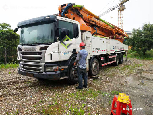 8×4 Used Concrete Pump Truck Scania Chassis Used Concrete Boom Pump