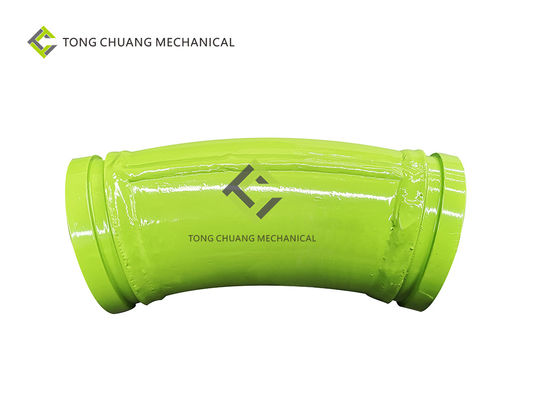 Double Layer Concrete Pump Spare Parts High Chromium Iron Angle Pipe 125*R460-30°