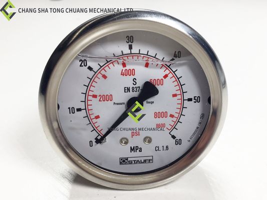 Spare Parts Of Concrete Pump Truck Of Sany Heavy Industry And Zoomlion, Pressure Gauge Ds63-60mpa 1019900185