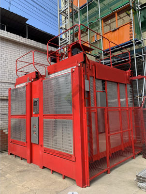 Double Cage High Speed 200/200Z Construction Hoist Building Buck Hoist 1t 2t From China Manufacturer  (NEW)