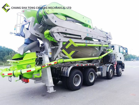 28-4M Truck-mounted Concrete Pump With Mixer Four Arm M-shaped Folding Open Hydraulic Control