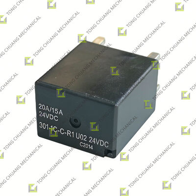 301-1C-C-R1 24VDC Black Relay，Construction Machinery Relay，Concrete Pump Truck Relay，Vehicle-mounted Electric Control Relay，Hydraulic System Control Relay，DC Relay，Circuit Protection Relay